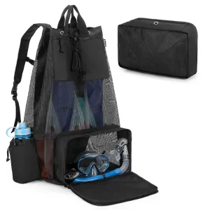 Fasrom XL Scuba Gear Bag, Mesh Dive Backpack for Snorkel Gear, Black (Empty Bag Only, Patent Design)