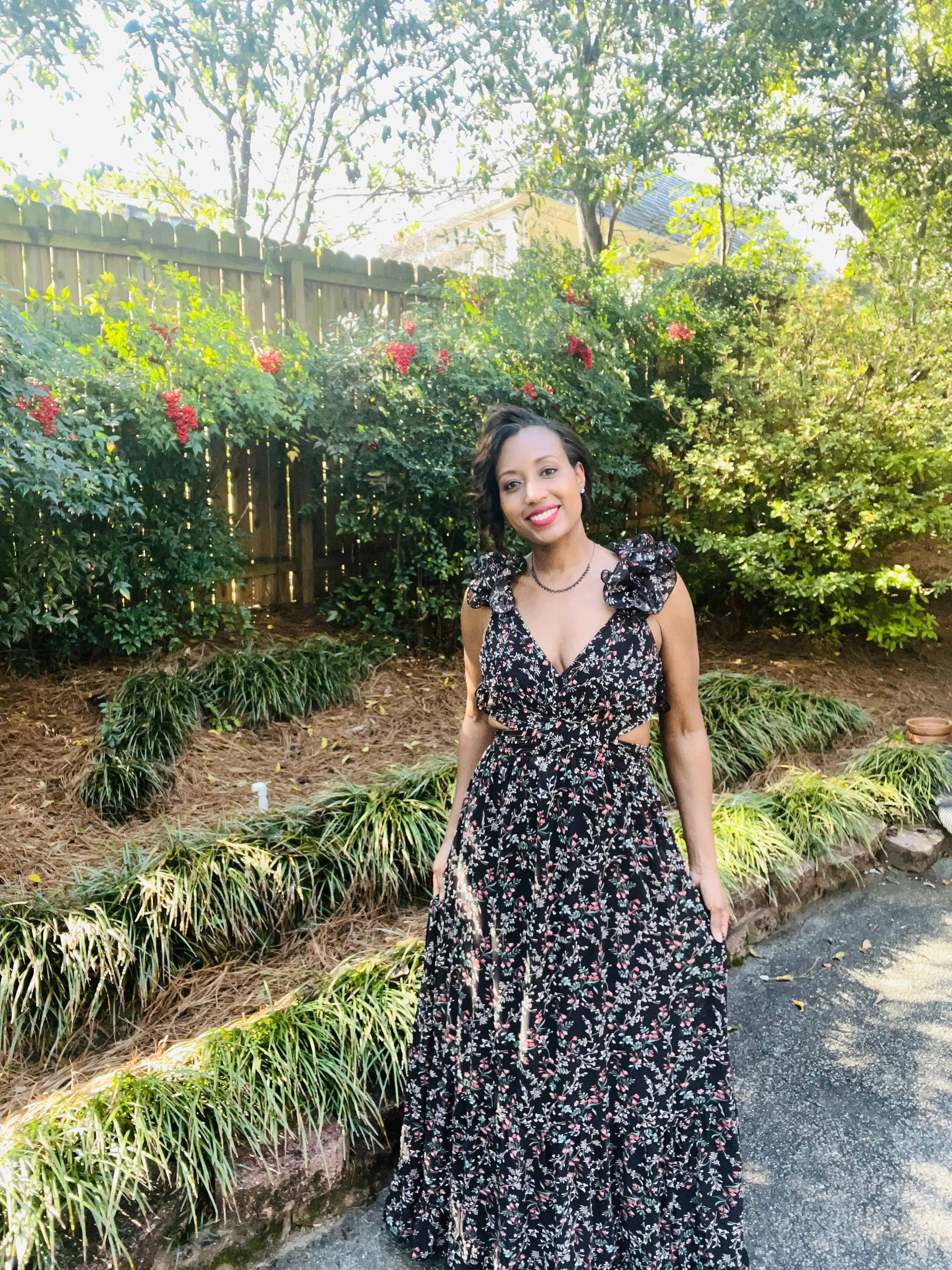 Fate Floral Cutout Maxi Dress