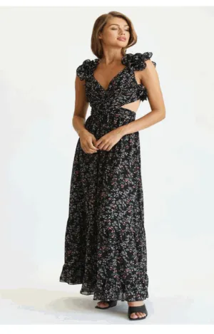 Fate Floral Cutout Maxi Dress