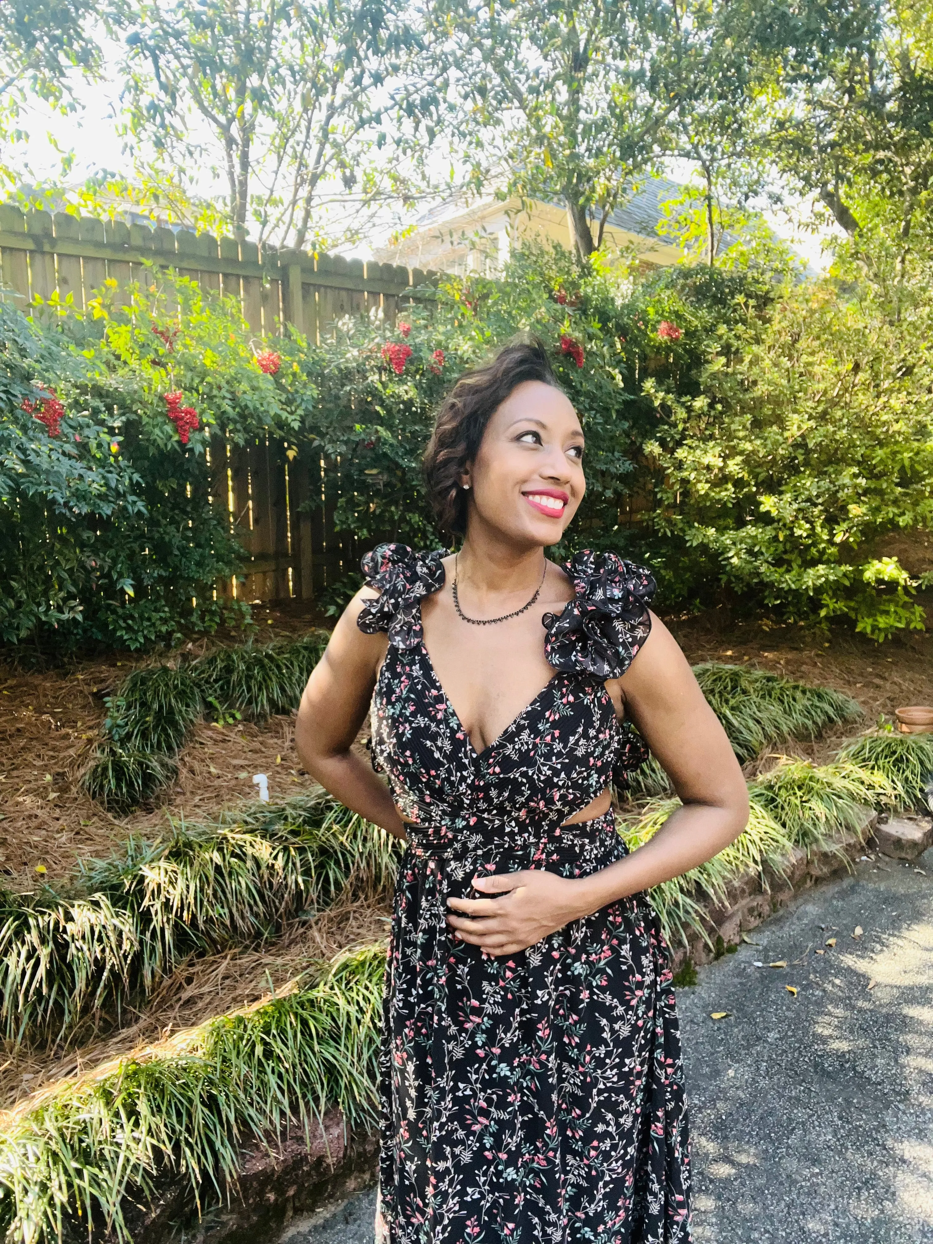 Fate Floral Cutout Maxi Dress