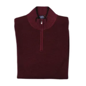 Favonio Bahamas Merino Half Zip in Merlot