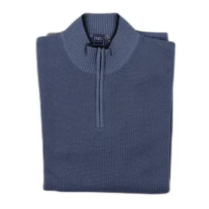 Favonio Bahamas Merino Half Zip in Ocean Blue