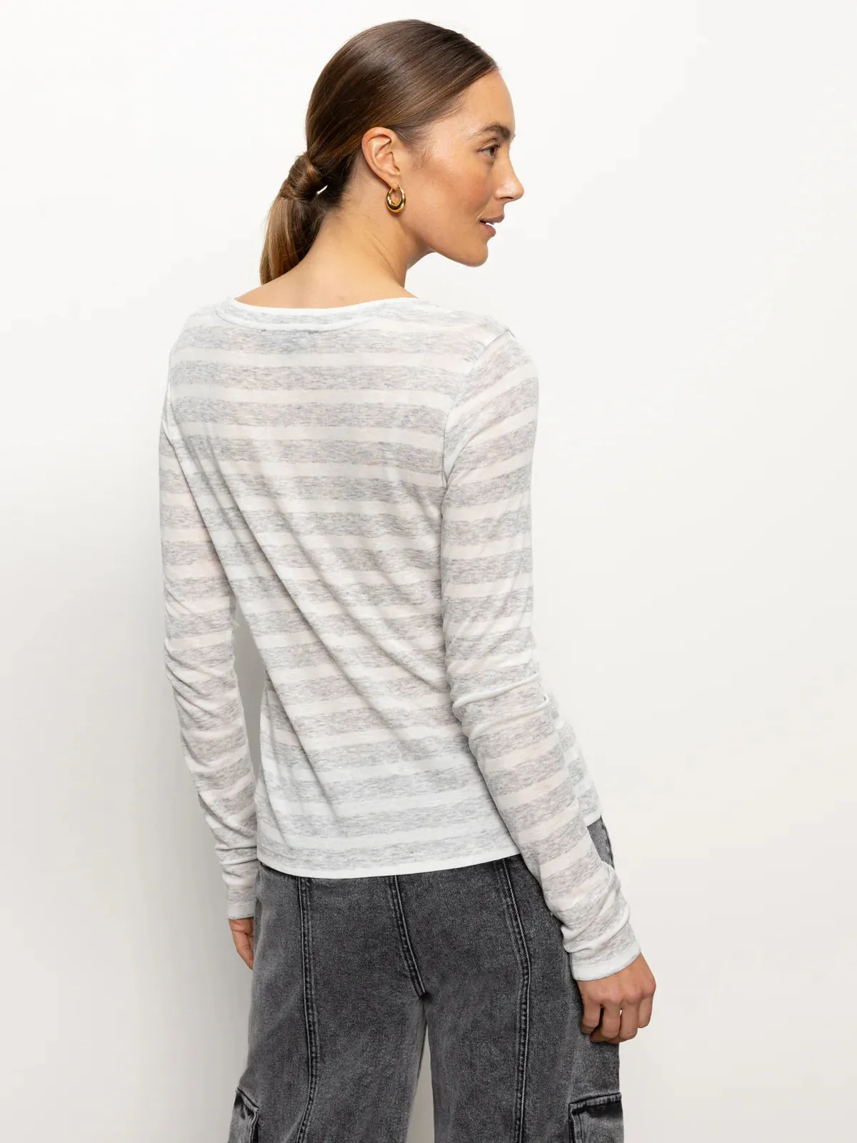 Femme Long Sleeve Stripe Tee