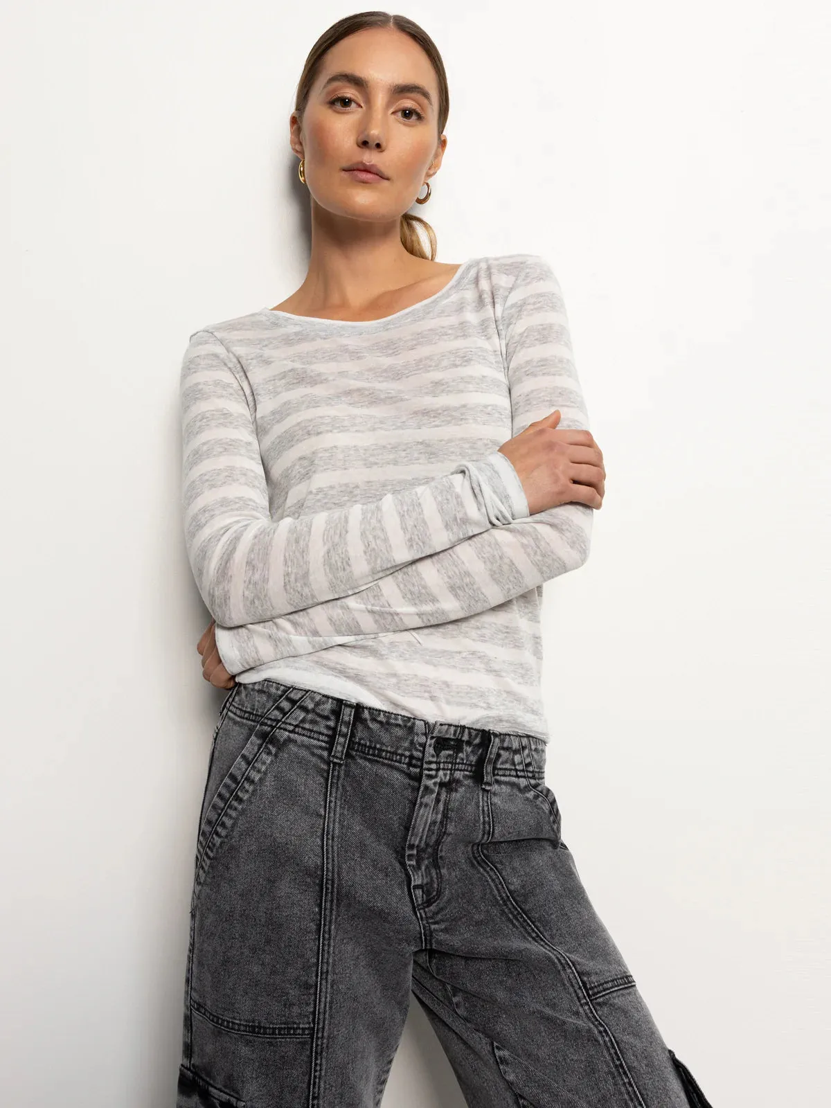 Femme Long Sleeve Stripe Tee