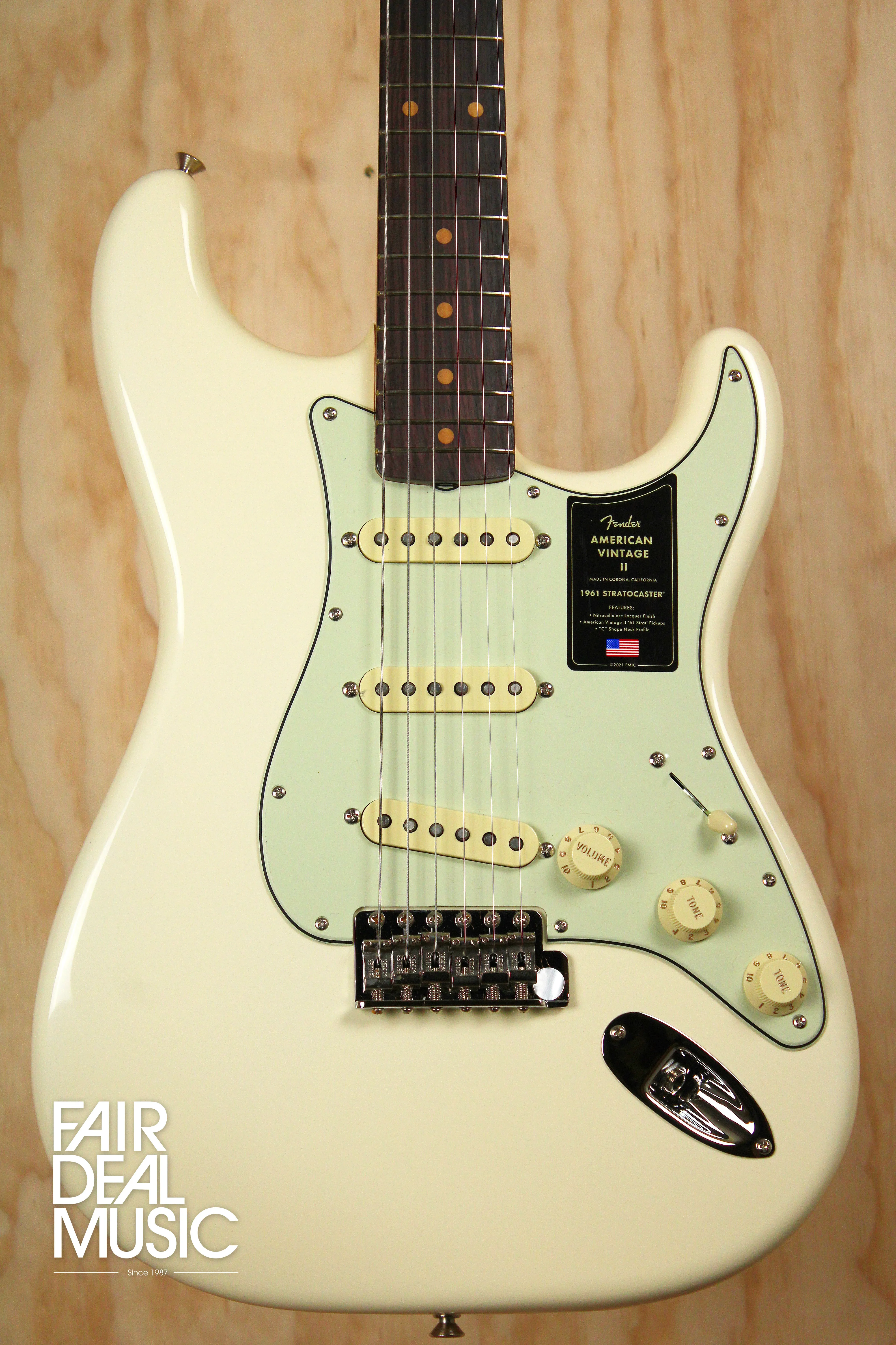 Fender American Vintage II 1961 Stratocaster Olympic White, Ex Display