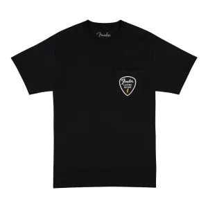 Fender Pick Patch Pocket Black Tee in Large