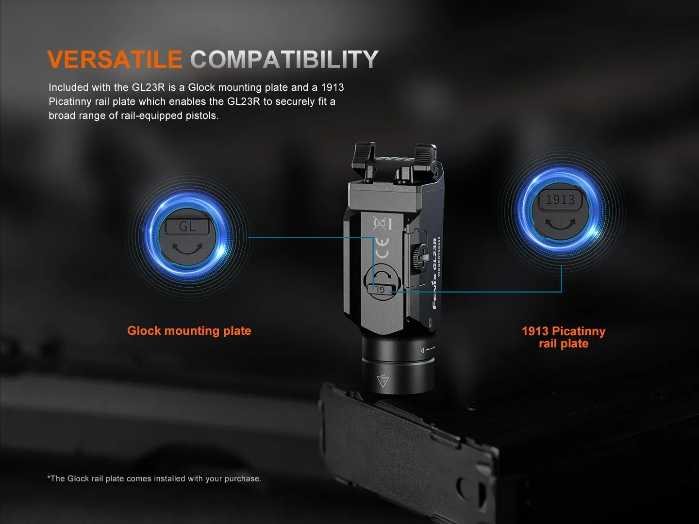 FENIX GL23R TACTICAL LIGHT WITH Green LASER SIGHT