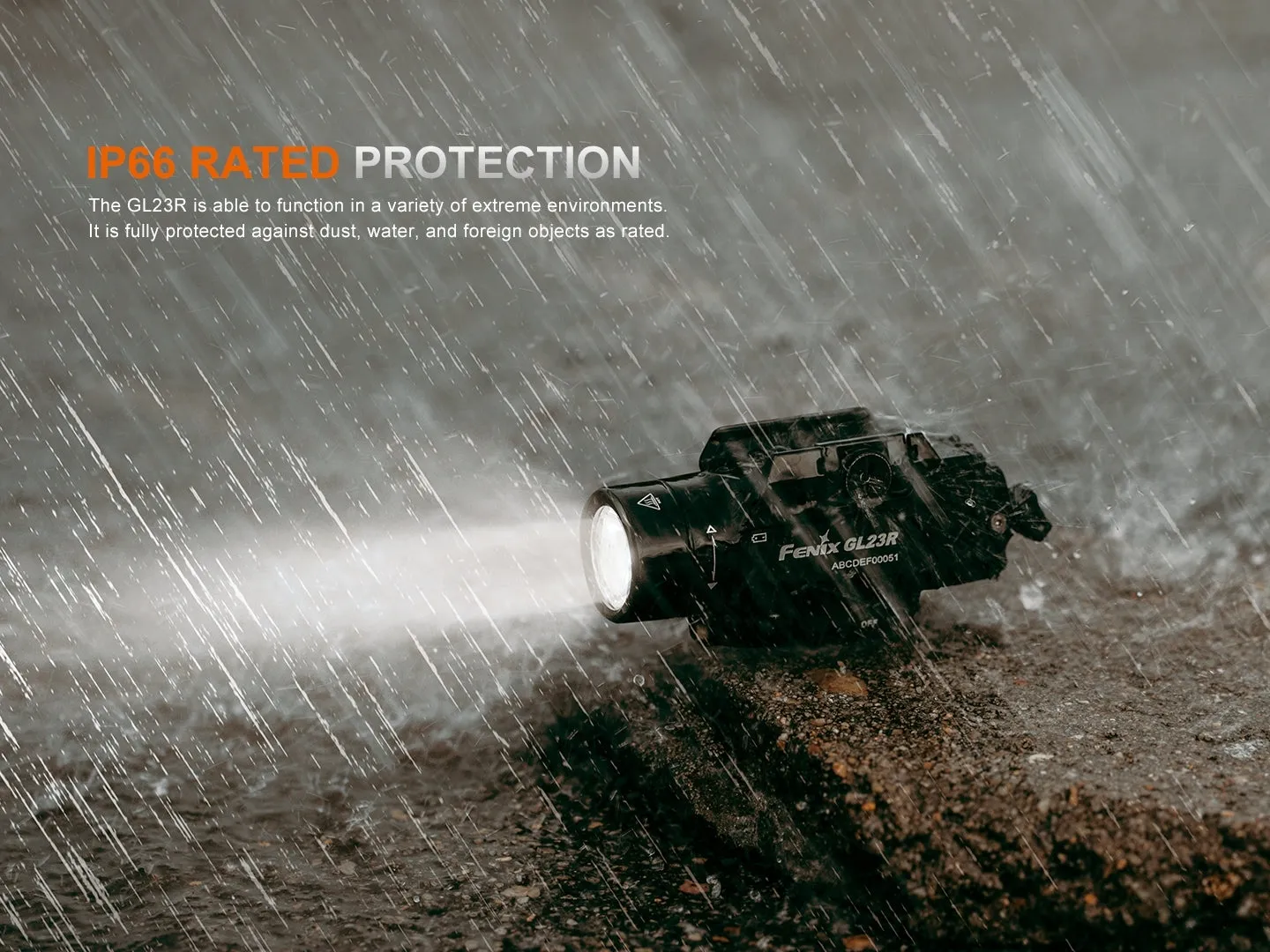 FENIX GL23R TACTICAL LIGHT WITH Green LASER SIGHT