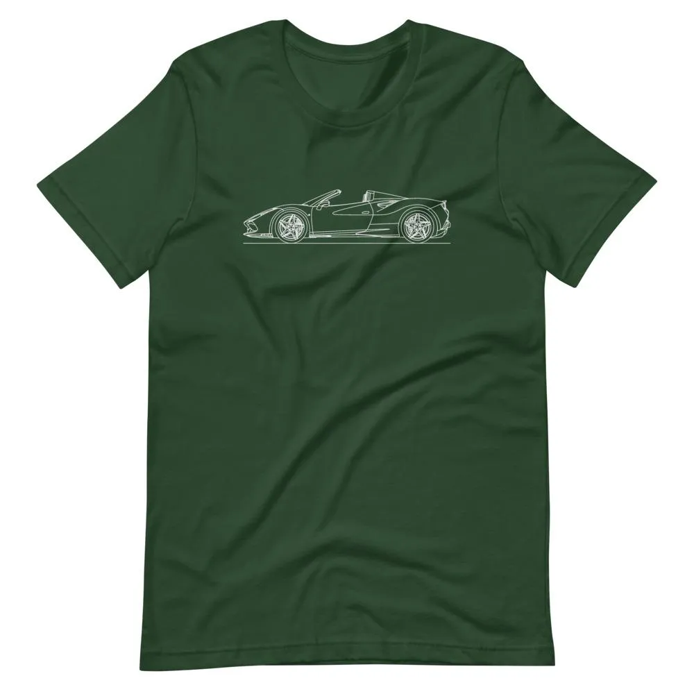 Ferrari F8 Tributo Spider silhouette T-shirt