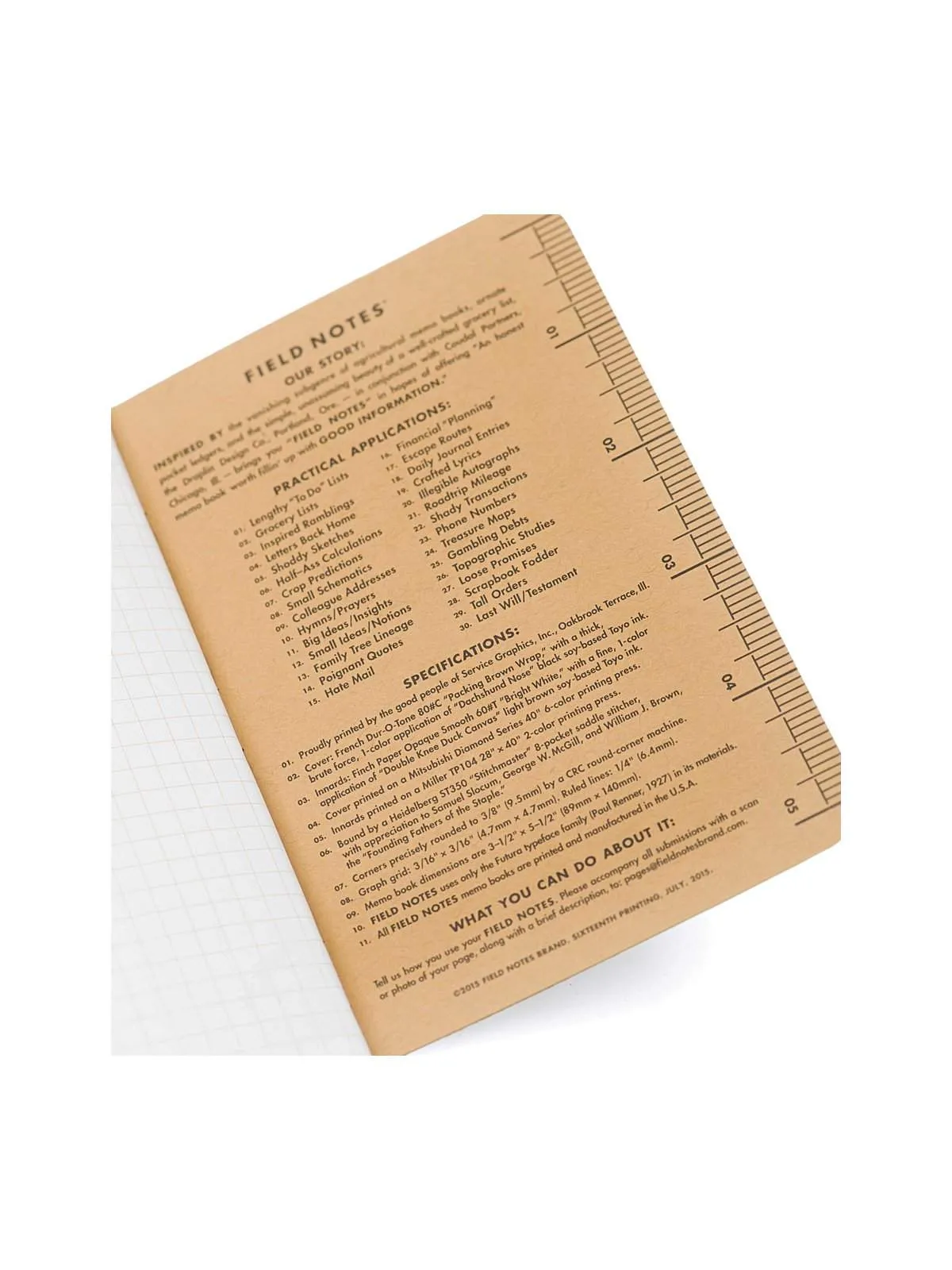 Field Notes Original Kraft 3 Pack Graph Paper