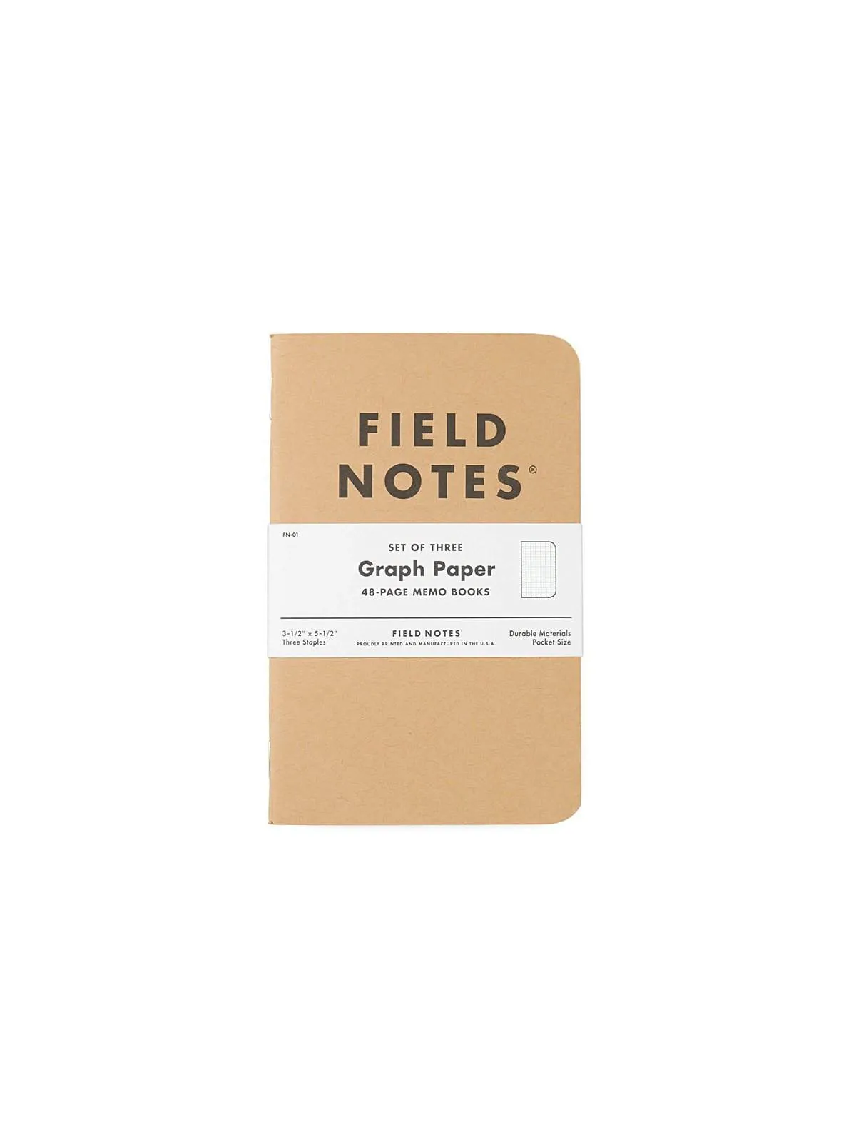 Field Notes Original Kraft 3 Pack Graph Paper