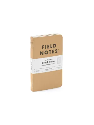 Field Notes Original Kraft 3 Pack Graph Paper