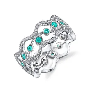 Final Fantasy - 18K White Gold Natural Paraiba Tourmaline Ring