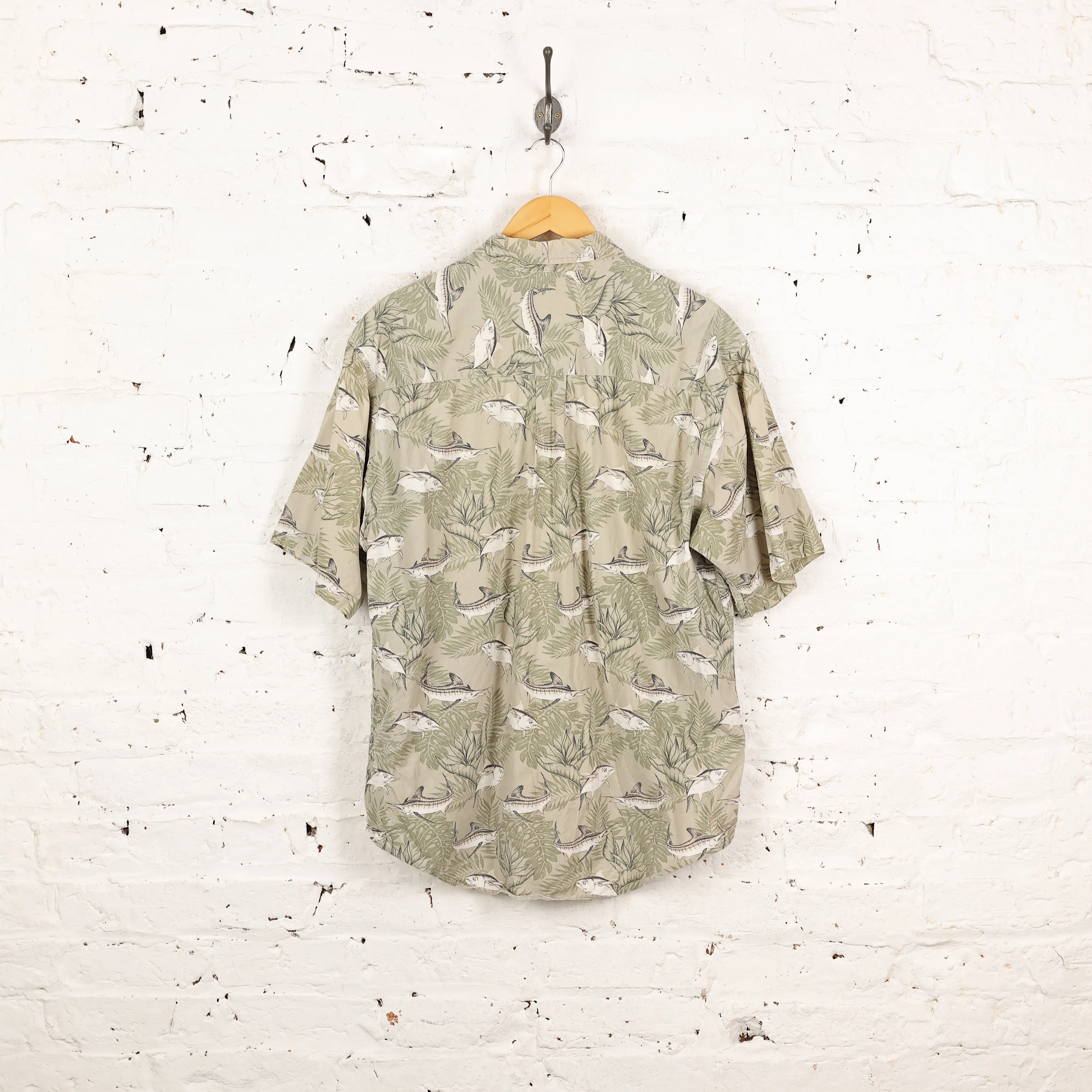 Fish Pattern Shirt - Green - L