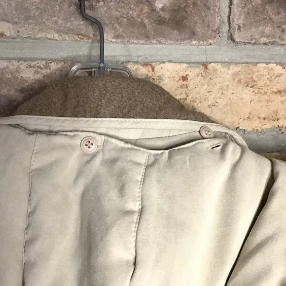 FITZ-WRIGHT Vintage Fur Accented Hooded Cream Parka