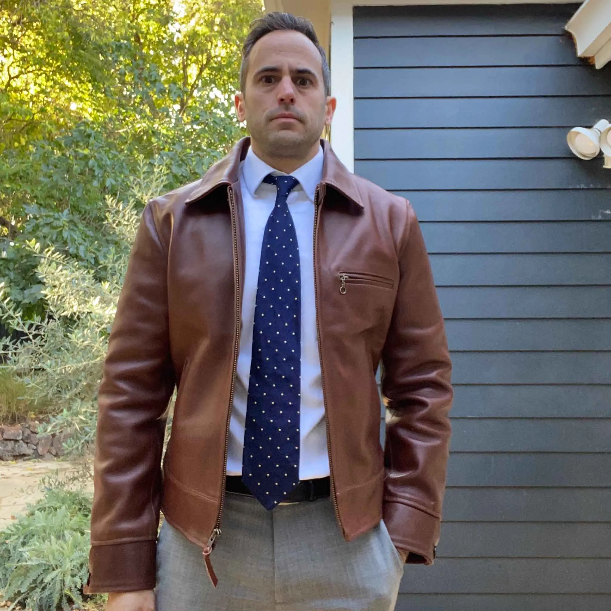 Fivestar Leather Civilian Vintage 1930's Leather Jacket