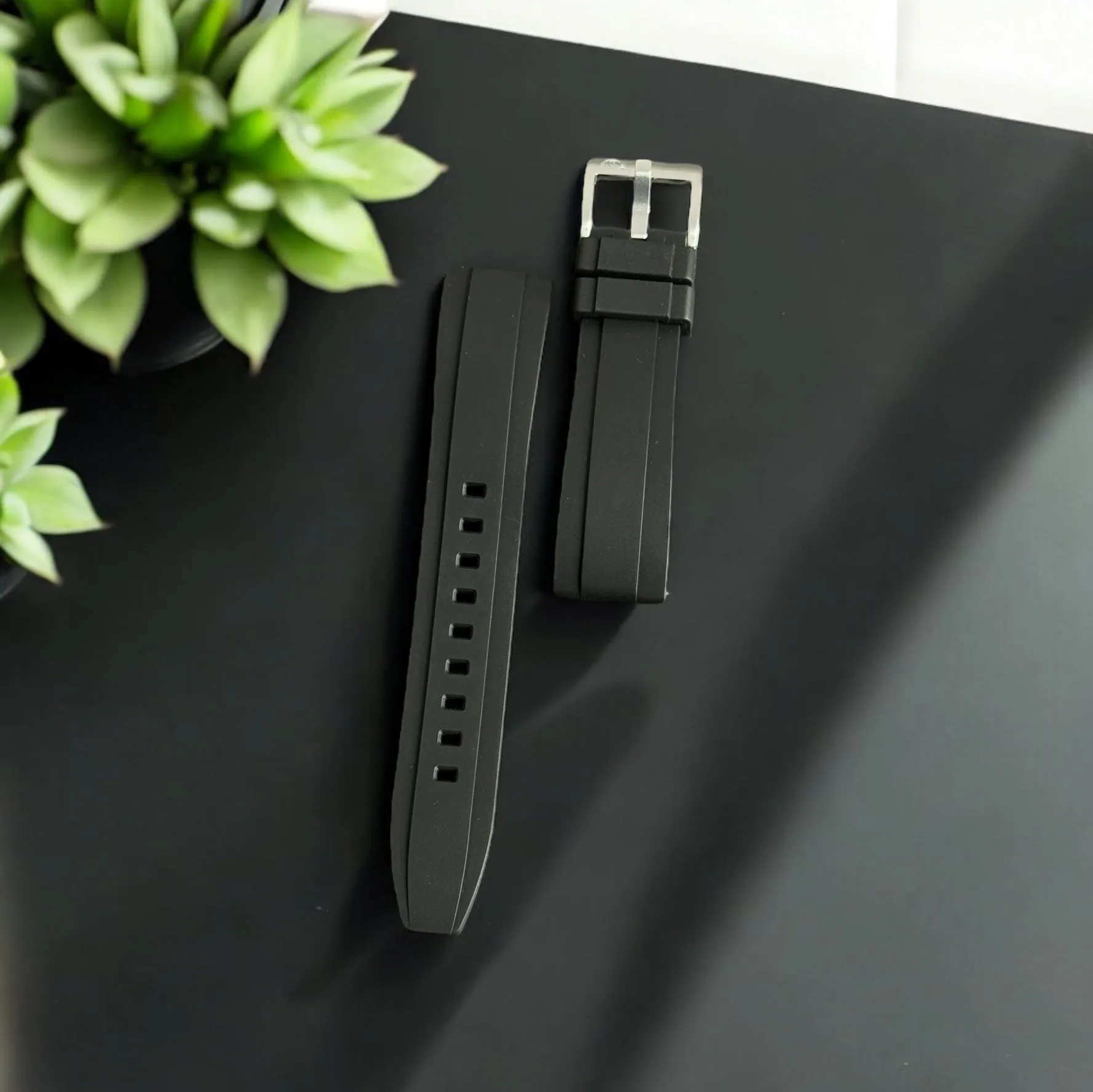 FKM Black Quick Release Rubber Strap – 20mm by Coromandel Watch Co