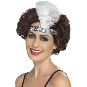 Flapper Headband, Silver