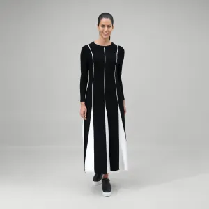 Flared Panel Dress - SEASONAL BLACK