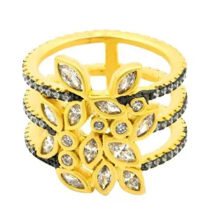 Fleur Bloom Leaflet Triple Ring | Size 7