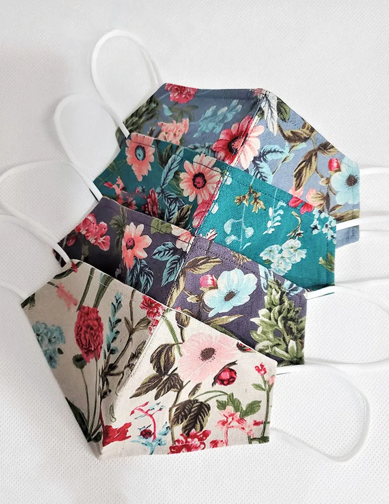 Floral Cotton Face Mask (Vintage)