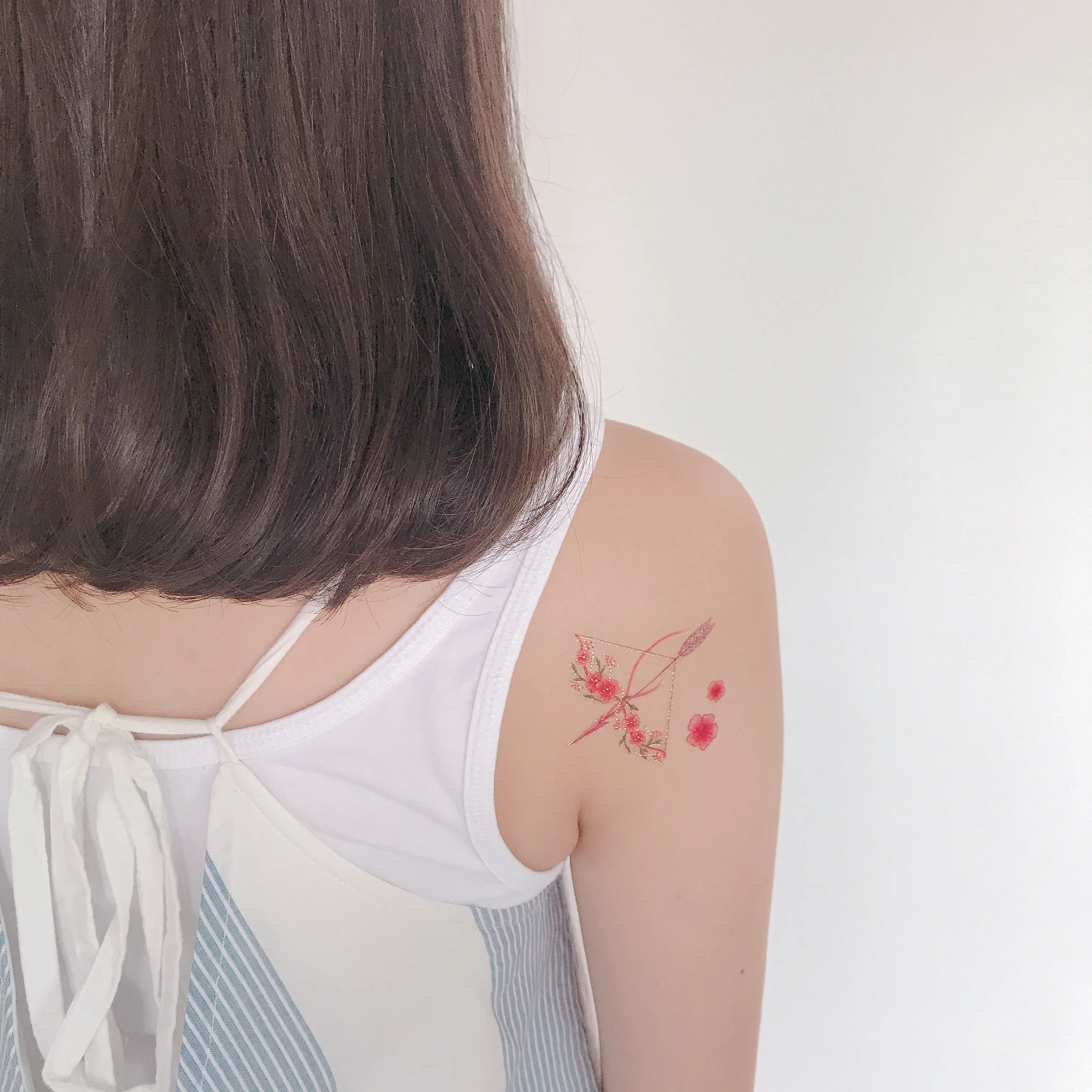 Floral Love Metallic Temporary Tattoo