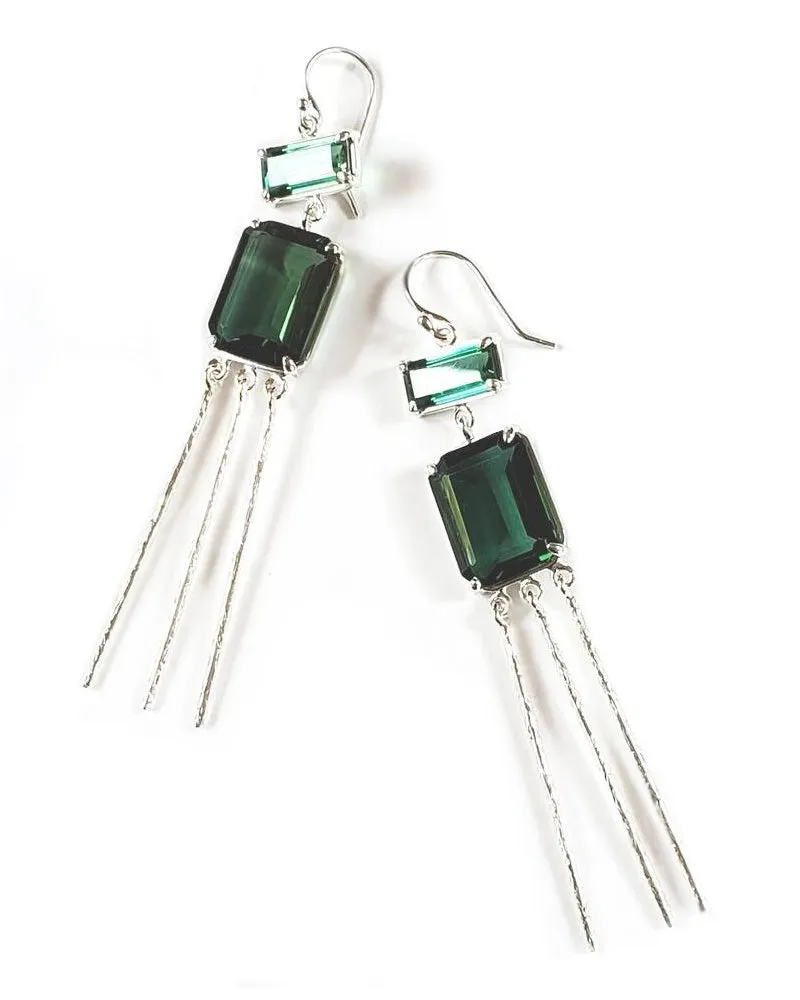 Florence Earrings in Emerald Quartz