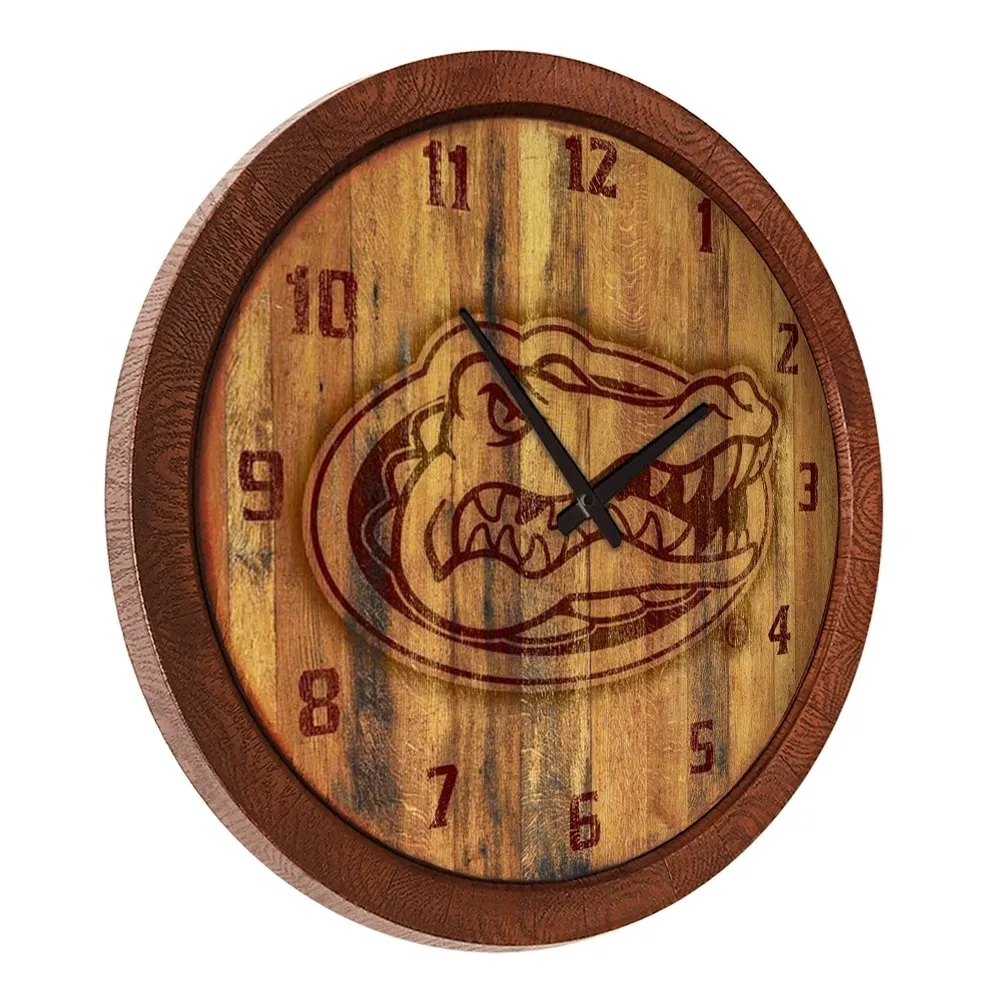 Florida Gators: Branded "Faux" Barrel Top Wall Clock