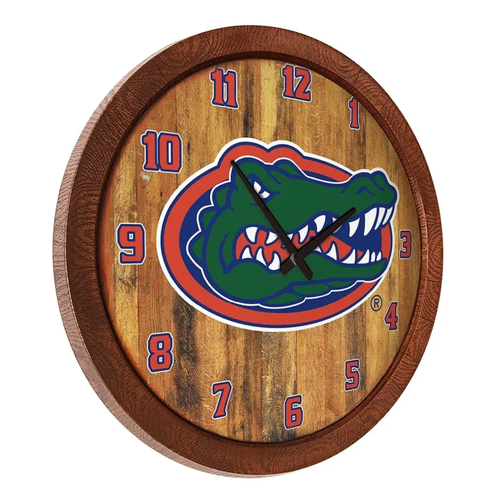 Florida Gators: "Faux" Barrel Top Wall Clock