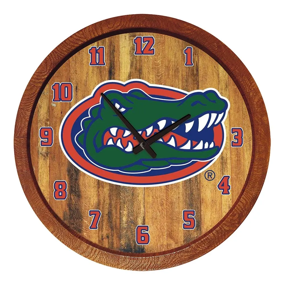 Florida Gators: "Faux" Barrel Top Wall Clock