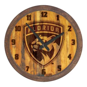 Florida Panthers: Branded "Faux" Barrel Top Wall Clock