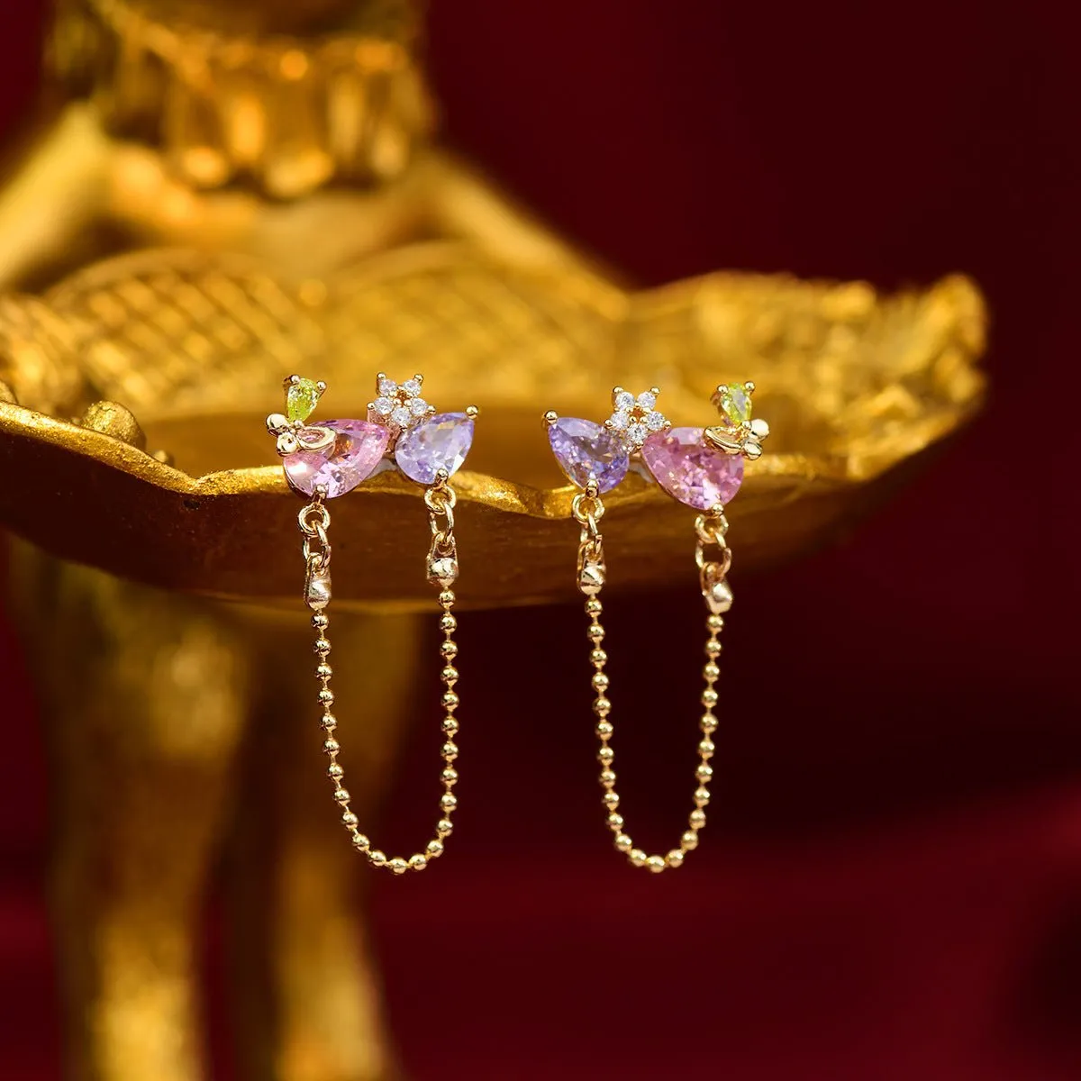 Flower Butterfly Earrings - Brooklyn