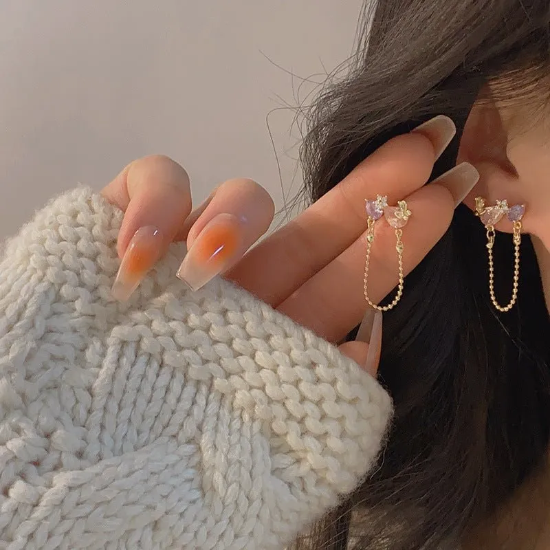 Flower Butterfly Earrings - Brooklyn