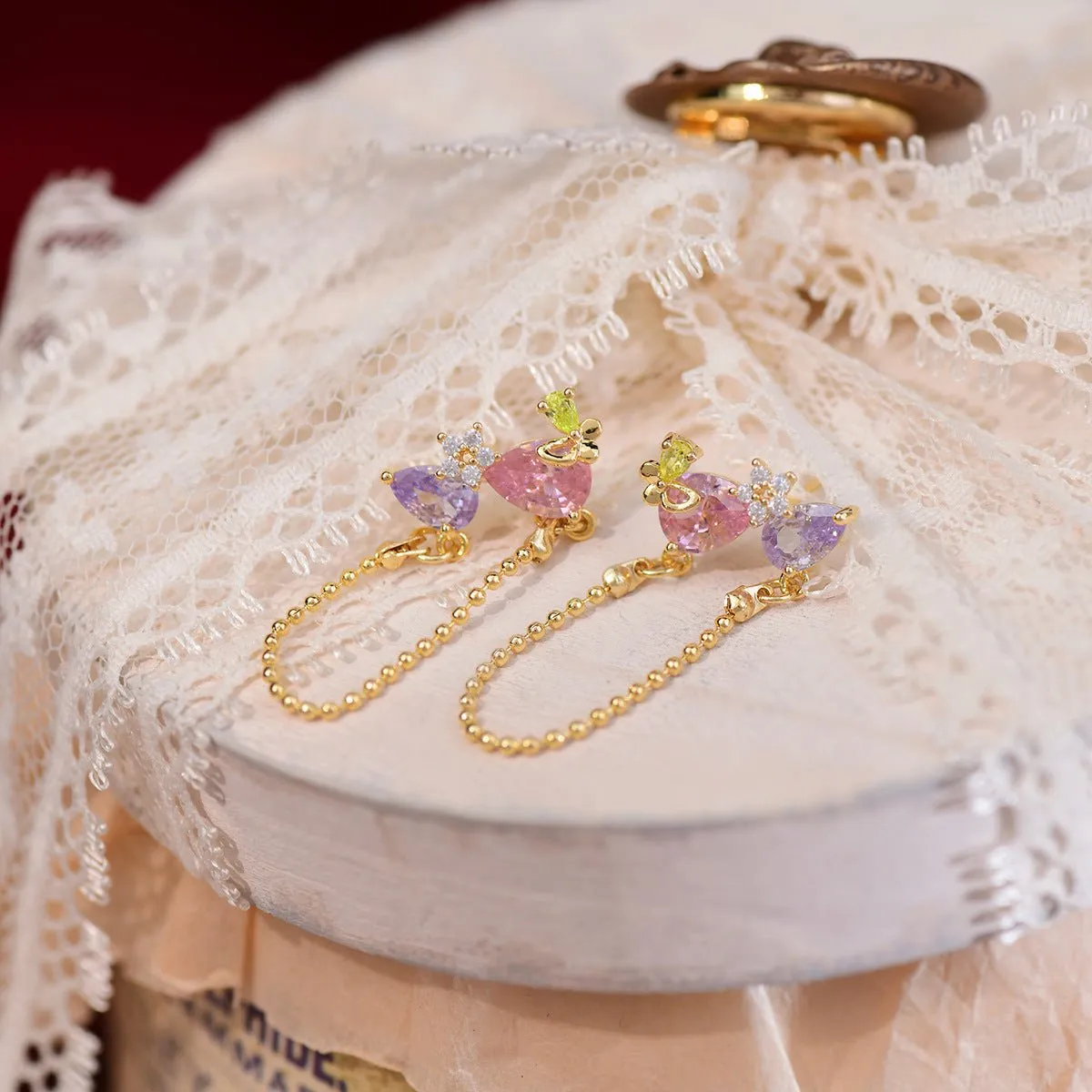 Flower Butterfly Earrings - Brooklyn