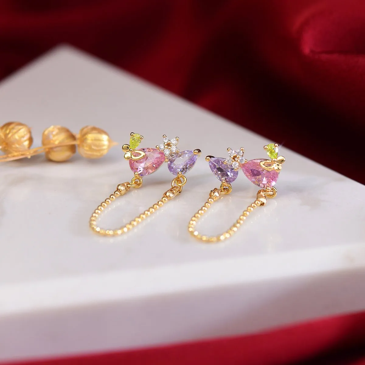 Flower Butterfly Earrings - Brooklyn