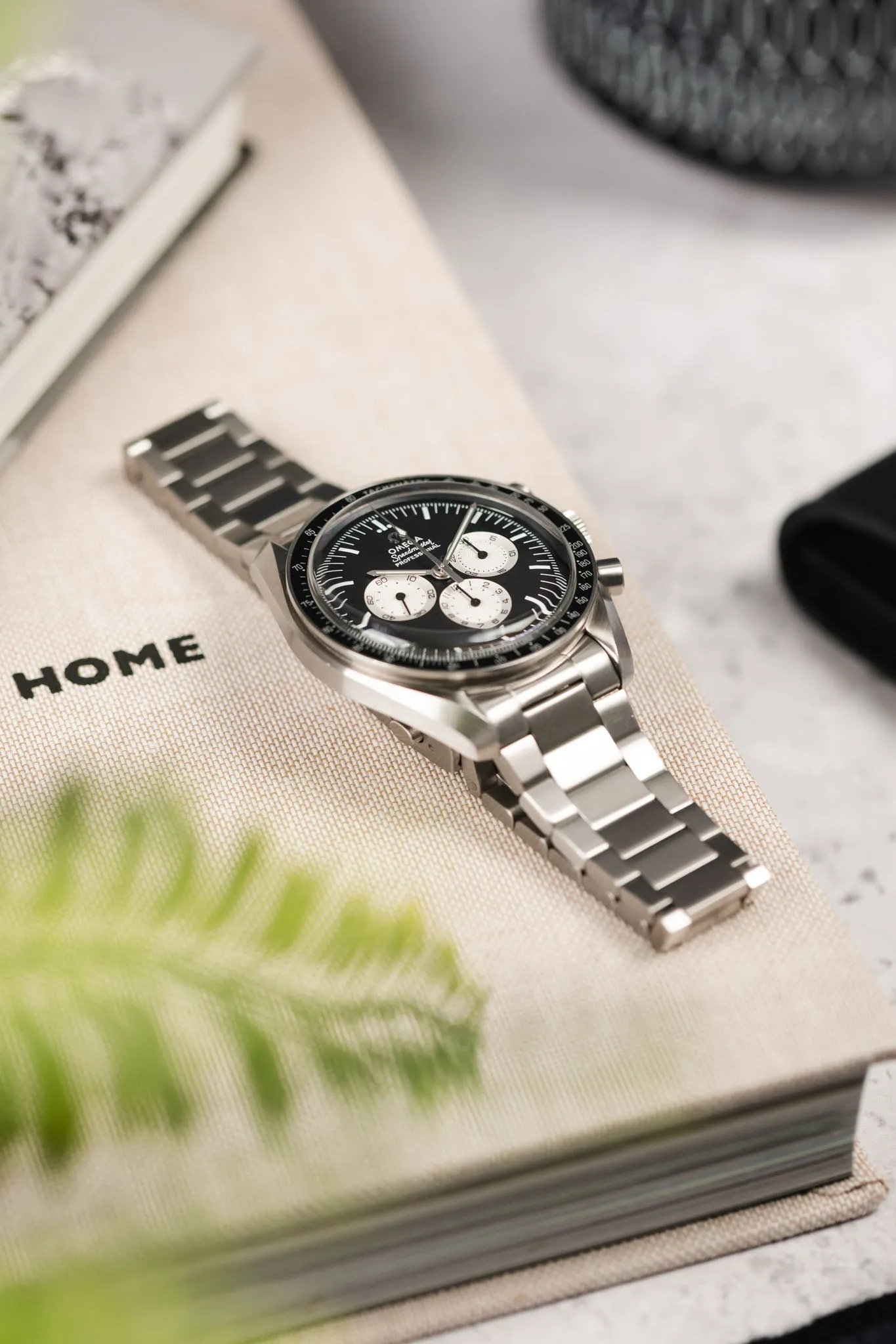 Forstner CONTEMPORARY FLAT LINK Stainless Steel Watch Bracelet with Push-Button Clasp for OMEGA Speedmaster - FULLY BRUSHED