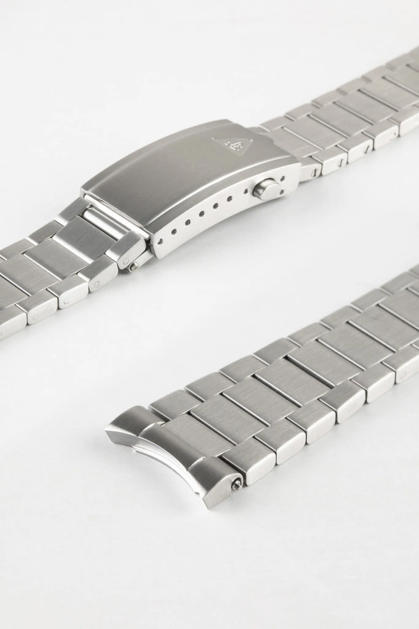 Forstner CONTEMPORARY FLAT LINK Stainless Steel Watch Bracelet with Push-Button Clasp for OMEGA Speedmaster - FULLY BRUSHED