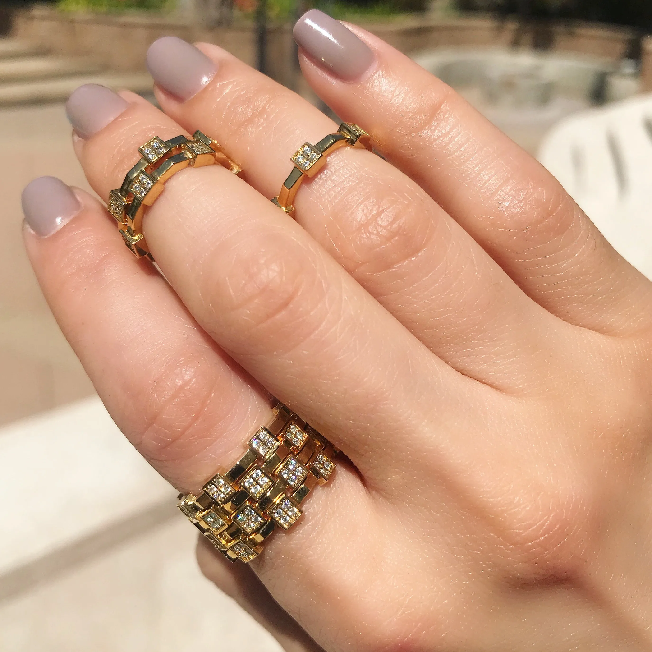 Fortress Petite Diamond Ring