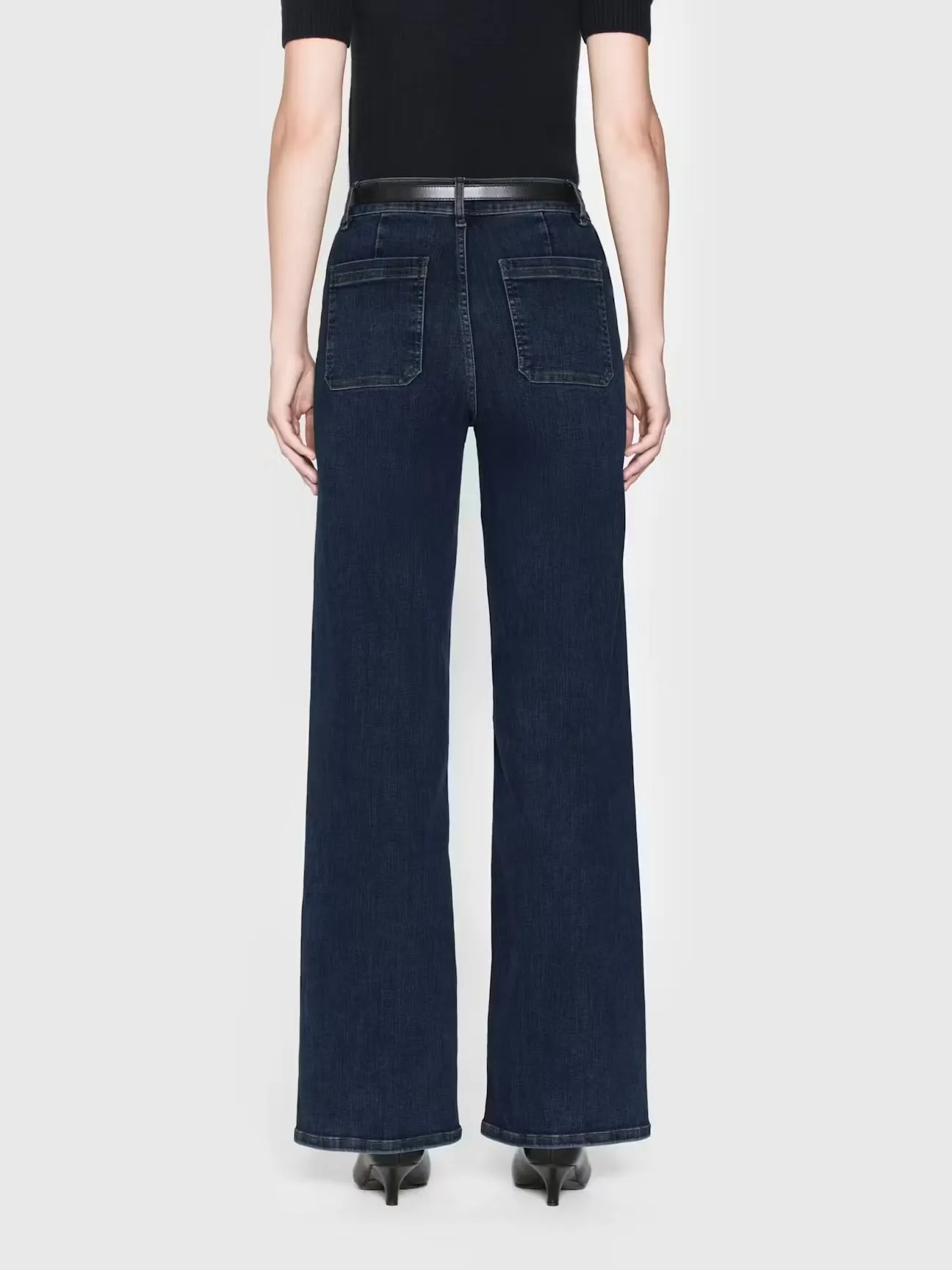 FRAME - Le Slim Palazzo Bardot Pocket - Cursive