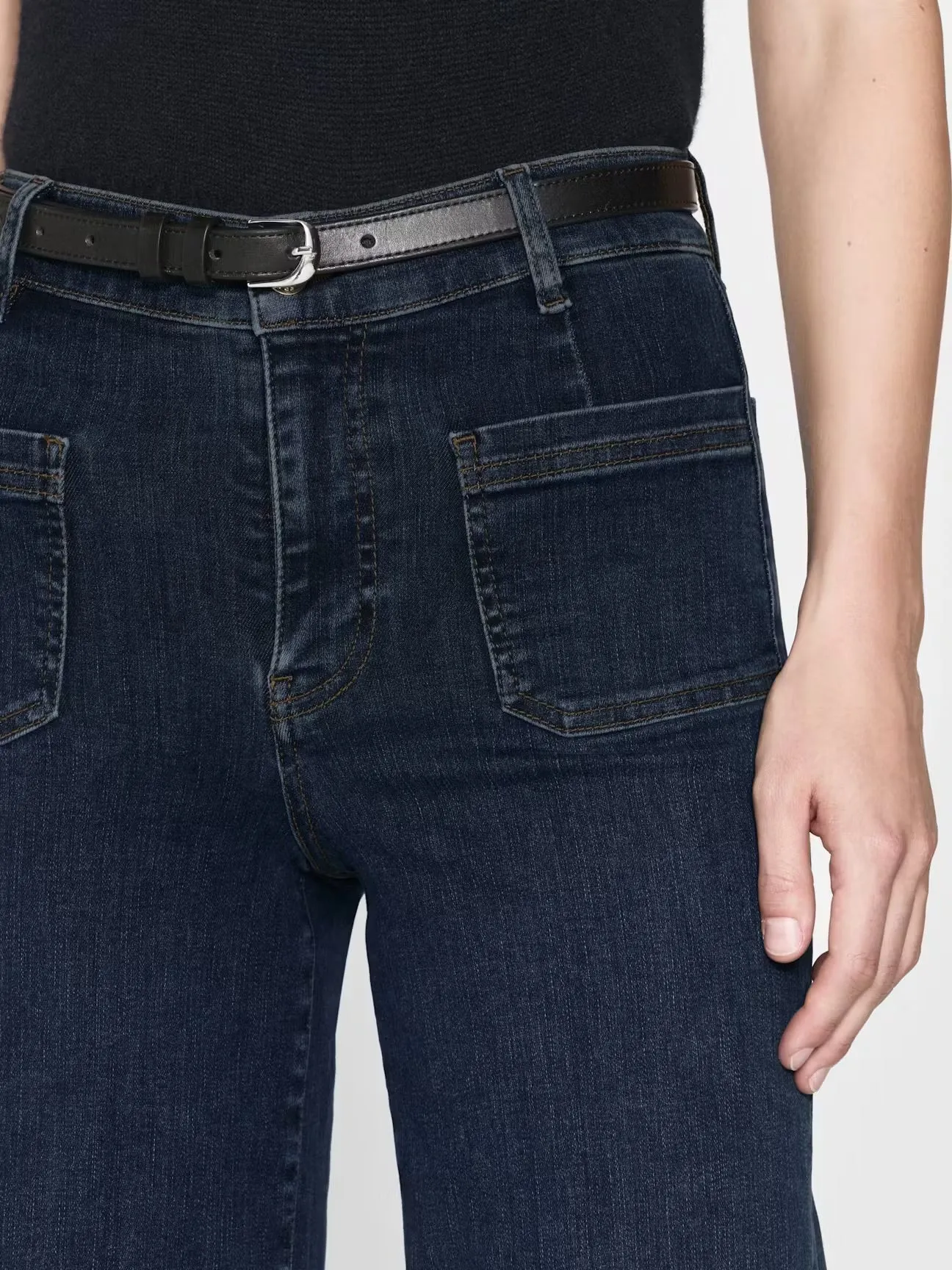 FRAME - Le Slim Palazzo Bardot Pocket - Cursive