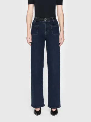 FRAME - Le Slim Palazzo Bardot Pocket - Cursive