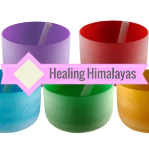 Frosted Crystal Singing Bowl - 8" Colored