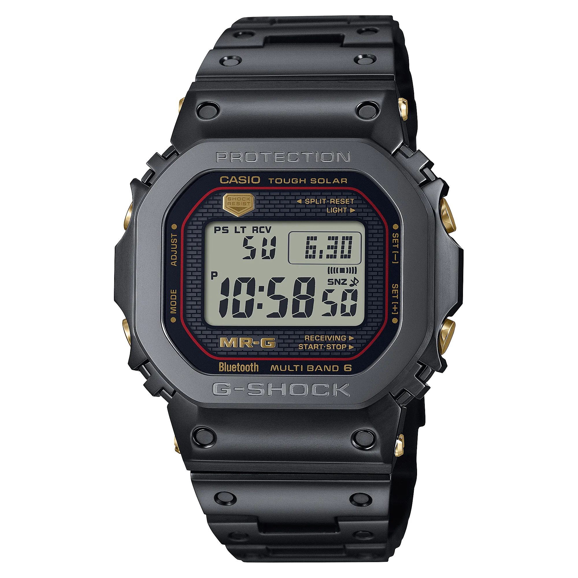G-Shock MR-G Titanium Black-Gold Square Case Men's Watch MRGB5000B-1