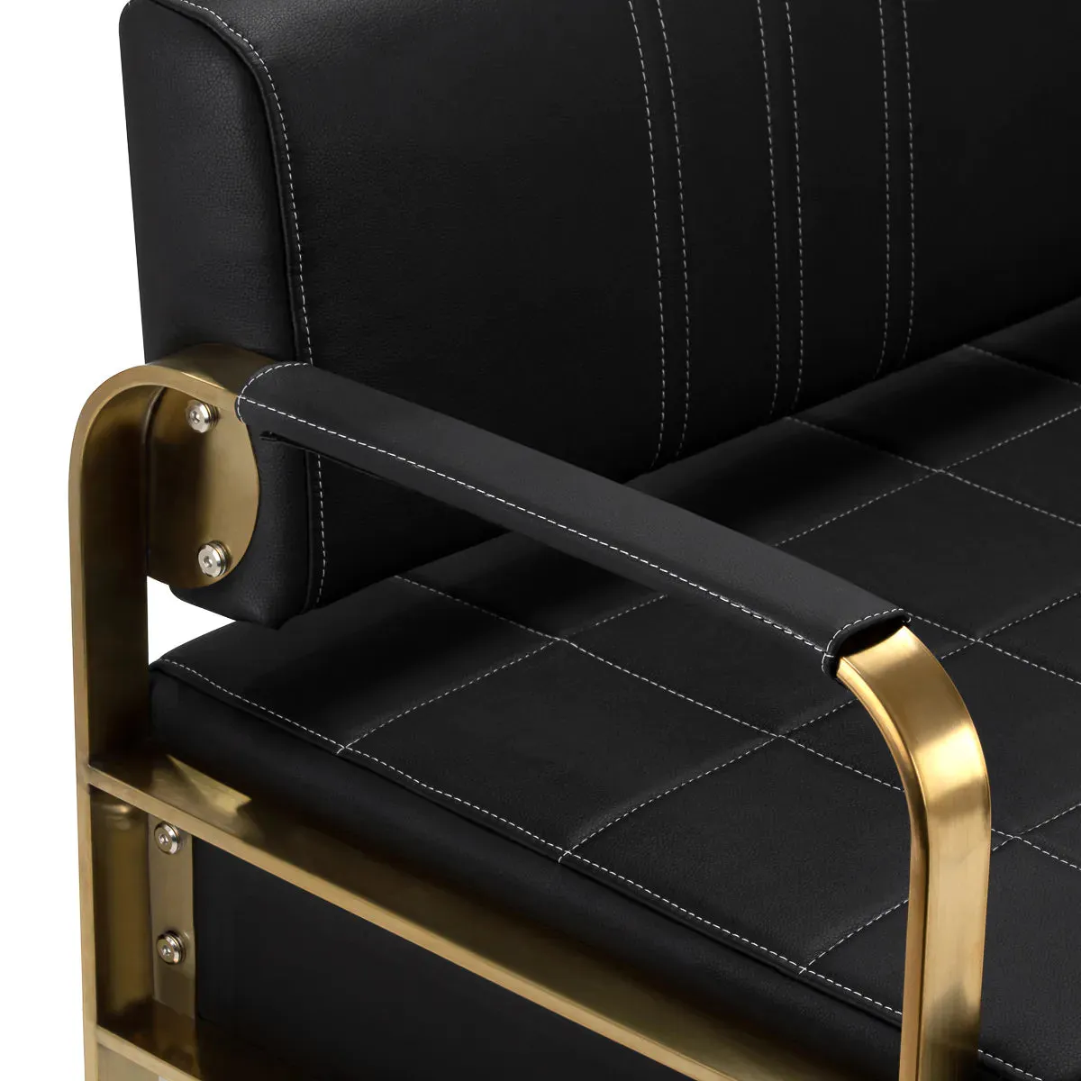 Gabbiano Waiting Room Sofa Avila Black & Gold