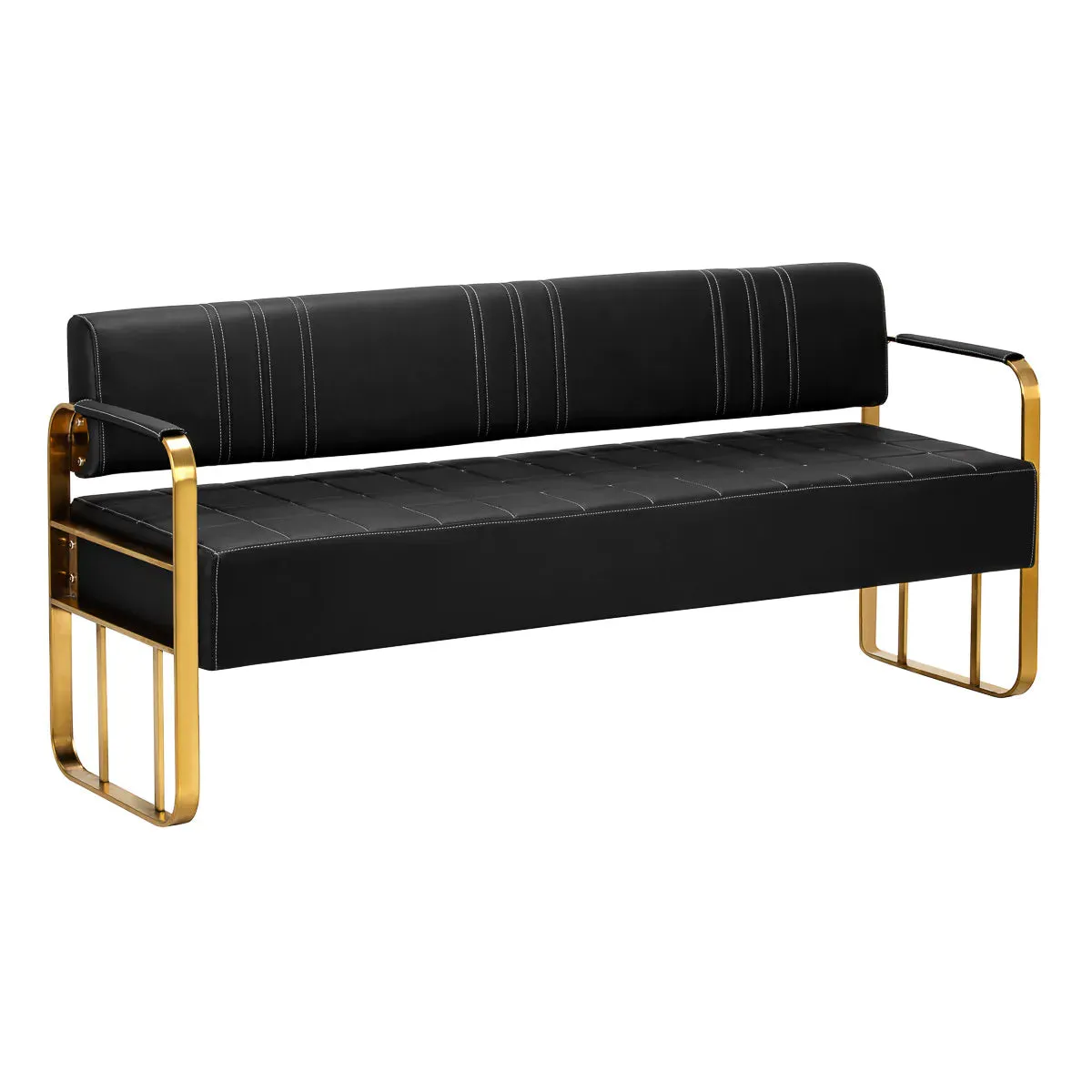 Gabbiano Waiting Room Sofa Avila Black & Gold