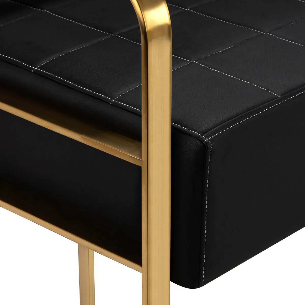 Gabbiano Waiting Room Sofa Avila Black & Gold