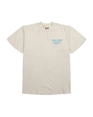 Gallery Dept. "Logo" Pocket Tee Cream/Blue