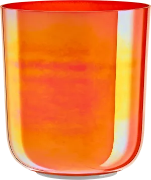Galvanized Orange Essence Crystal Singing Bowl / C4 Root Chakra