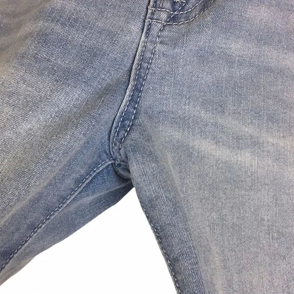 GAP Jean Shorts 5” Relaxed Short Frayed Raw Hem Light Wash Stretch Denim Size 25