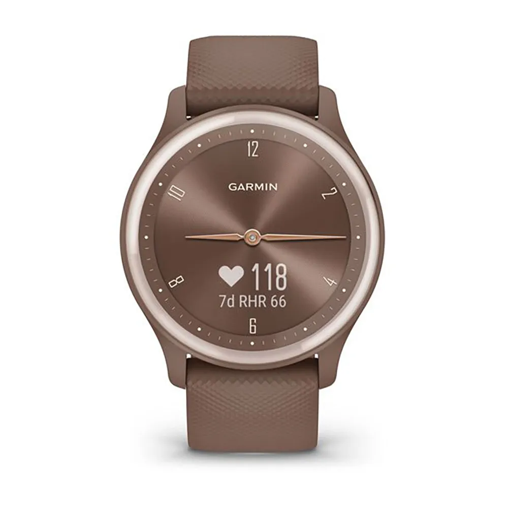 Garmin Vivomove Sport Cocoa Silicone Band Full Display Watch - 010-02566-02